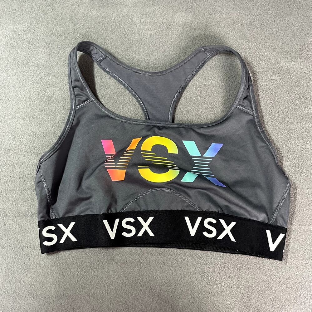 Victoria's Secret VSX Sport Sports Bra XL Gray Fitness Workout Yoga Gym